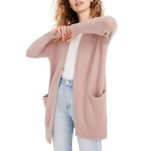 Madewell Dusty Pink Wool Alpaca Blend Cardigan Sweater